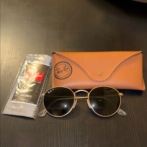 RAY-BAN RB3447 Polarized Round Metal Sunglasses